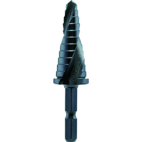 トラスコ中山 TOP 電動ドリル用六角シャンクスパイラルステップドリル 11段 穴あけ寸法Φ6～16（ご注文単位1本）【直送品】
