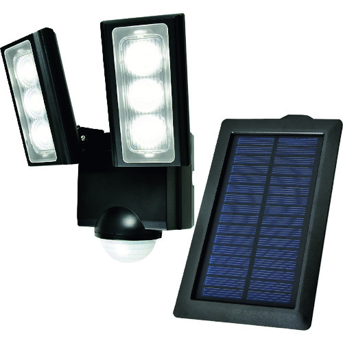 トラスコ中山 ELPA ソーラー式センサーライト2灯 147-9326(ご注文単位1個)【直送品】