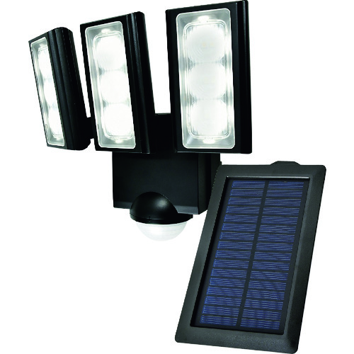 トラスコ中山 ELPA ソーラー式センサーライト3灯(ご注文単位1個)【直送品】