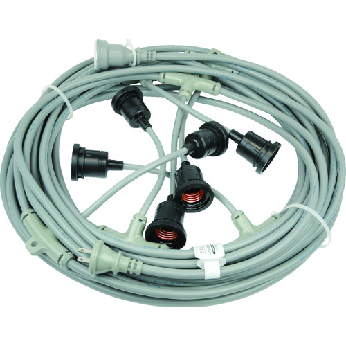 トラスコ中山 HASEGAWA 分岐ケーブル ESTシリーズ 20m 防水ソケット×6(ご注文単位1本)【直送品】