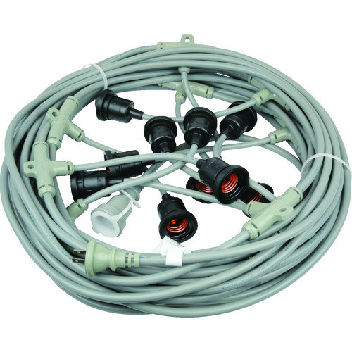 トラスコ中山 HASEGAWA 分岐ケーブル ESTシリーズ 30m 防水ソケット×10(ご注文単位1本)【直送品】