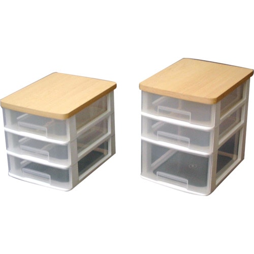 トラスコ中山 IRIS 218683 ウッドトップテーブルチェスト ET-W421 ホワイト(ご注文単位1個)【直送品】