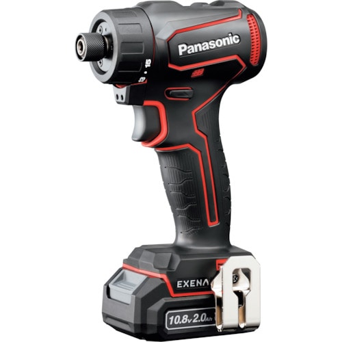 トラスコ中山 EXENA 充電ドリルドライバー ビットタイプ(赤)(電池セット品) (ご注文単位1台)【直送品】