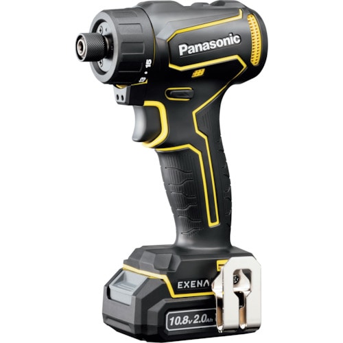 トラスコ中山 EXENA 充電ドリルドライバー ビットタイプ(黄)(電池セット品) (ご注文単位1台)【直送品】