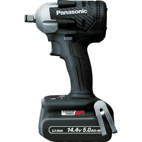 トラスコ中山 Panasonic デュアル 充電インパクトレンチ 14.4V5.0Ahセット 黒(ご注文単位1台)【直送品】