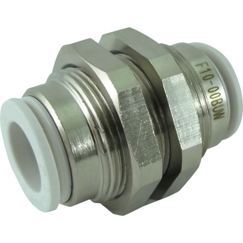 トラスコ中山 チヨダ ファイブバルクヘッドユニオン W(白)10mm（ご注文単位1個）【直送品】