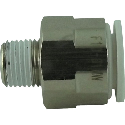 トラスコ中山 チヨダ ファイブメイルコネクタ W(白)10mm・R1/8（ご注文単位1個）【直送品】