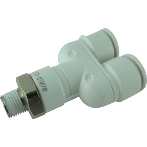 トラスコ中山 チヨダ ファイブメイルブランチワイ W(白)10mm・R1/8（ご注文単位1個）【直送品】