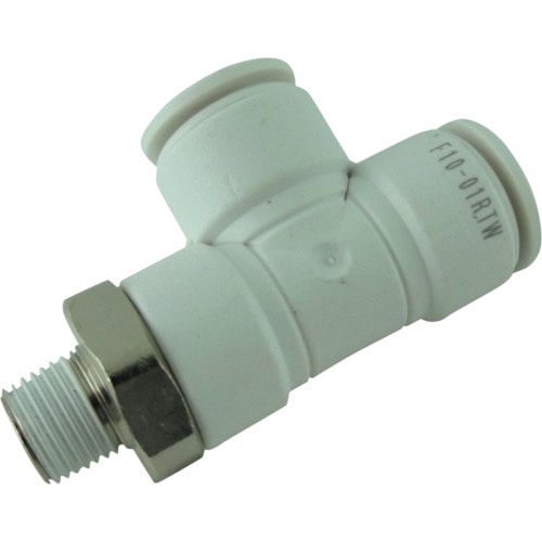 トラスコ中山 チヨダ ホース継手 ファイブメイルランティ W(白) 10mm・R1/8（ご注文単位1個）【直送品】