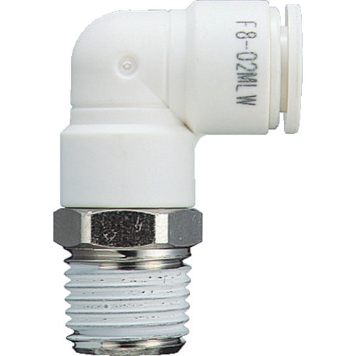 トラスコ中山 チヨダ ファイブメイルエルボ W(白)10mm・R1/4（ご注文単位1個）【直送品】