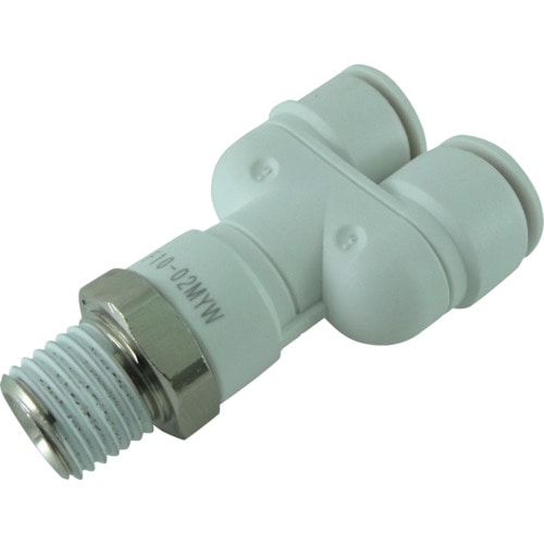 トラスコ中山 チヨダ ファイブメイルブランチワイ W(白)10mm・R1/4（ご注文単位1個）【直送品】