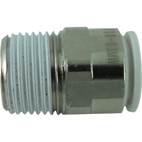 トラスコ中山 チヨダ ファイブメイルコネクタ W(白)10mm・R3/8（ご注文単位1個）【直送品】