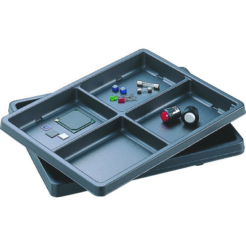 トラスコ中山 HOZAN ESDパーツトレー 4分室(ご注文単位1組)【直送品】