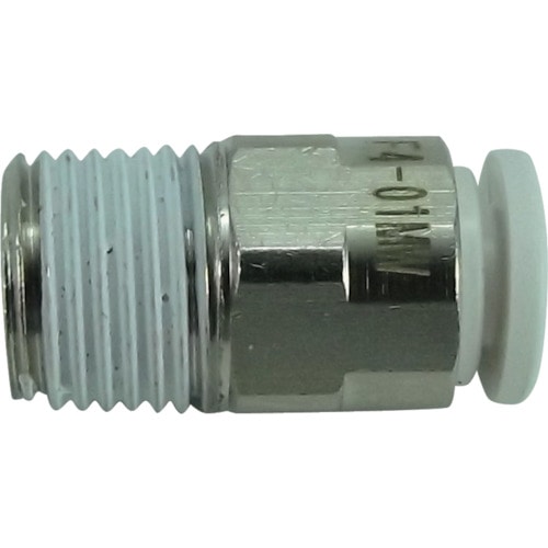 トラスコ中山 チヨダ ファイブメイルコネクタ W(白)4mm・R1/8(ご注文単位1個)【直送品】