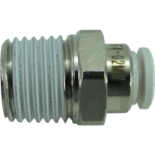 トラスコ中山 チヨダ ファイブメイルコネクタ W(白)4mm・R1/4(ご注文単位1個)【直送品】