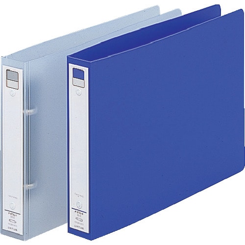 トラスコ中山 リヒト リング式ファイル B5 Eリングファイル(ヨコ型) 青（ご注文単位1冊）【直送品】