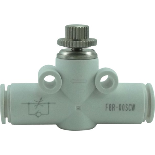 トラスコ中山 チヨダ ファイブインラインスピードコントローラ W(白)8mm(ご注文単位1個)【直送品】