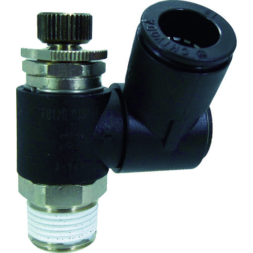 トラスコ中山 チヨダ ファイブスピードコントローラβメーターイン12mm・R3/8（ご注文単位1個）【直送品】