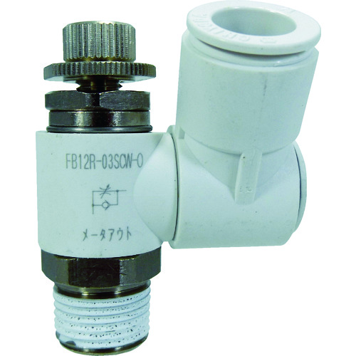 トラスコ中山 チヨダ ファイブスピードコントローラβ白メーターアウト12mm・R3/8（ご注文単位1個）【直送品】