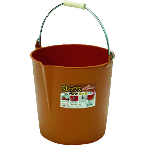 トラスコ中山 田中 フレックスバケツ 15L ブラウン(ご注文単位1個)【直送品】