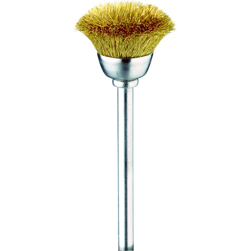 トラスコ中山 ミニモ 金属ブラシ カップ 真鍮 φ18 (10本入)(ご注文単位1パック)【直送品】