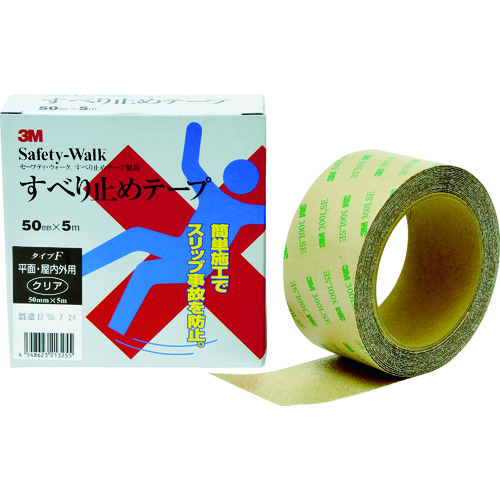 トラスコ中山 3M セーフティ・ウォーク タイプF 50mmX5m クリア(ご注文単位1巻)【直送品】