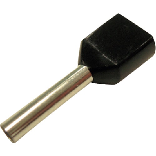 トラスコ中山 DST ツインフェルール形端子(100個入り)黒 352-7774(ご注文単位1袋)【直送品】