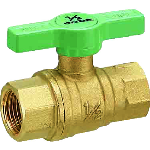 トラスコ中山 オンダ製作所 FF型(フルボア) Rc1/2 Tハンドル(ご注文単位1個)【直送品】