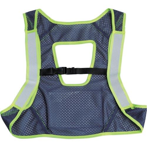 トラスコ中山 リンクサス F-H-VフルハーネスベストLIGHT ネイビー×イエロー フリー(ご注文単位1着)【直送品】