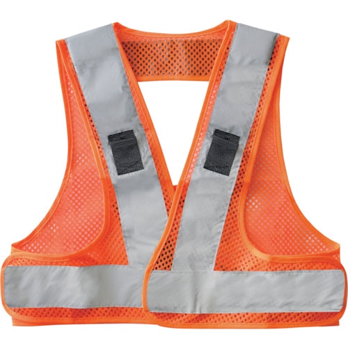 トラスコ中山 リンクサス F-H-Vフルハーネスベスト蛍光オレンジ×シルバー(ご注文単位1着)【直送品】