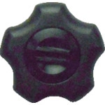 トラスコ中山 三星 フィットノブ M12 本体/黒 キャップ/黒 (5個入り)（ご注文単位1袋）【直送品】