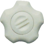 トラスコ中山 三星 フィットノブ M10 本体/白 キャップ/白 (5個入り)(ご注文単位1袋)【直送品】