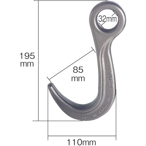 トラスコ中山 スーパー 覆工板フック(覆工板吊り専用) 容量:1ton(ご注文単位1個)【直送品】