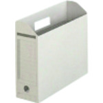 トラスコ中山 プラス 78084)ボックスファイル FL-051BF A4E グレー(ご注文単位1冊)【直送品】