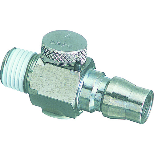 トラスコ中山 チヨダ 金属カップリング 流量調整弁付カップリングプラグ R1/4(ご注文単位1個)【直送品】