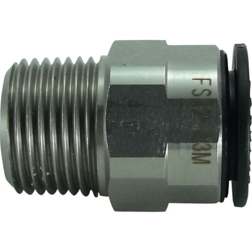 トラスコ中山 チヨダ ファイブSUSメイルコネクタ 12mm・R3/8(ご注文単位1個)【直送品】