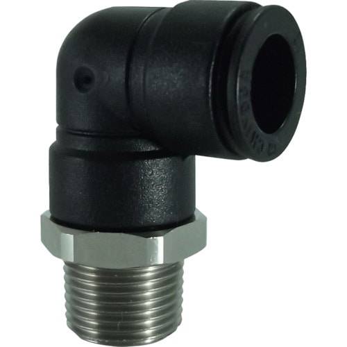 トラスコ中山 チヨダ ファイブSUSメイルエルボ 12mm・R3/8(ご注文単位1個)【直送品】