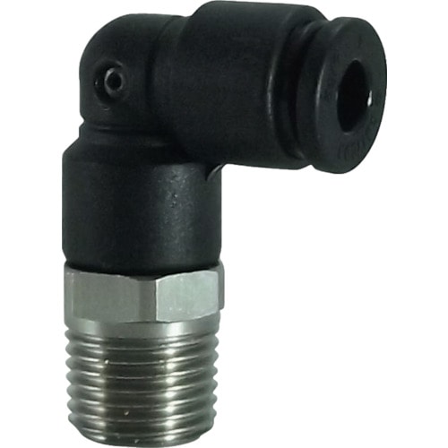 トラスコ中山 チヨダ ファイブSUSメイルエルボ 4mm・R1/8(ご注文単位1個)【直送品】