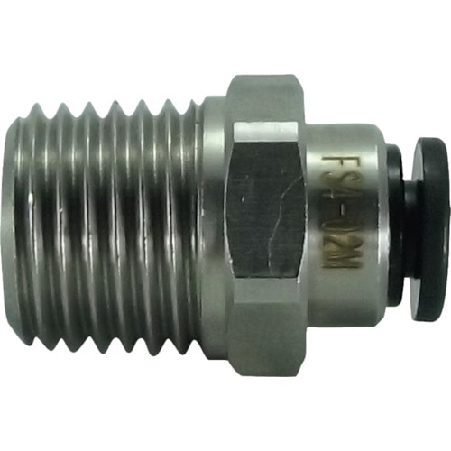 トラスコ中山 チヨダ ファイブSUSメイルコネクタ 4mm・R1/4(ご注文単位1個)【直送品】