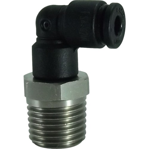 トラスコ中山 チヨダ ファイブSUSメイルエルボ 4mm・R1/4(ご注文単位1個)【直送品】