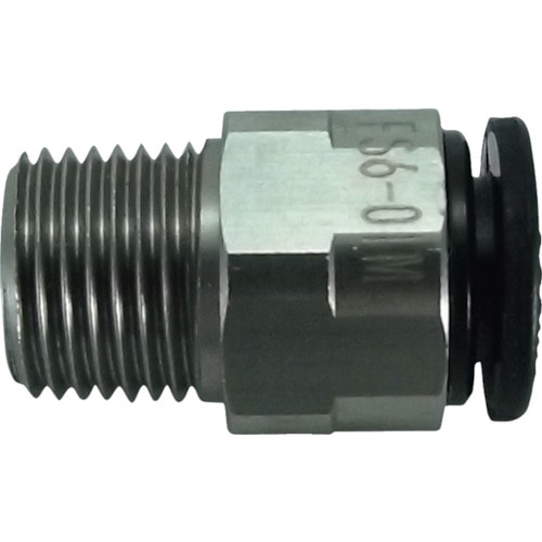 トラスコ中山 チヨダ ファイブSUSメイルコネクタ 6mm・R1/8(ご注文単位1個)【直送品】