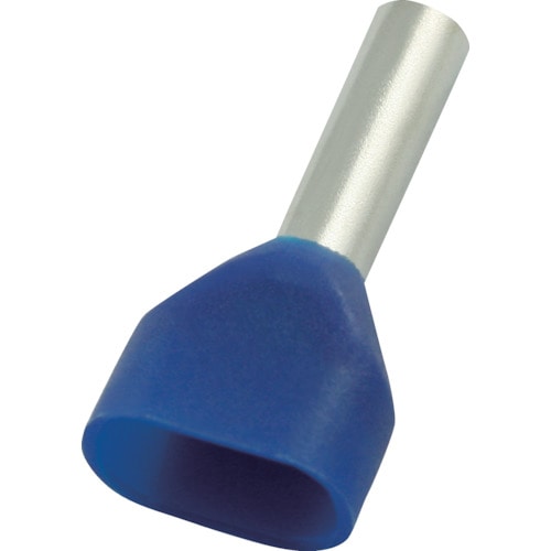 トラスコ中山 TRUSCO フェルール圧着端子 絶縁スリーブ付き ツインタイプ 2.5-10 100個入(ご注文単位1袋)【直送品】