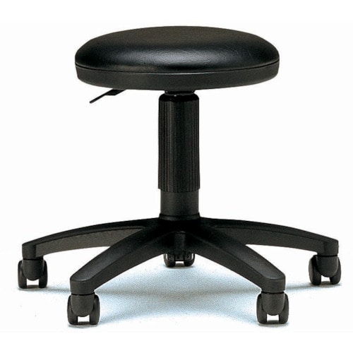 トラスコ中山 TOKIO 作業用チェア ビニールレザー ブラック ガスシリンダー 323-4029(ご注文単位1脚)【直送品】