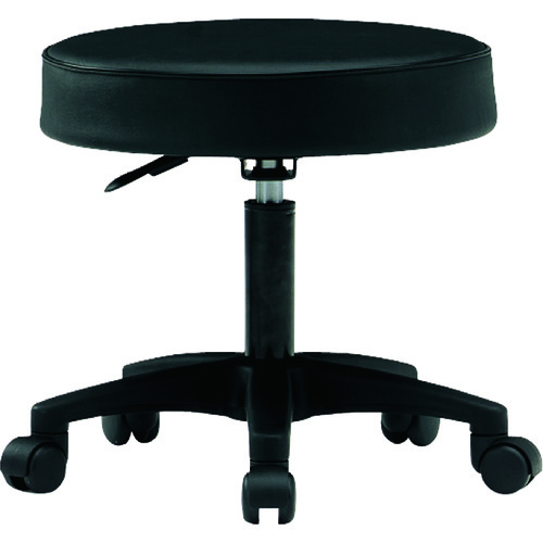 トラスコ中山 TOKIO 作業用チェア ビニールレザー ブラック ガスシリンダー 323-4045(ご注文単位1脚)【直送品】