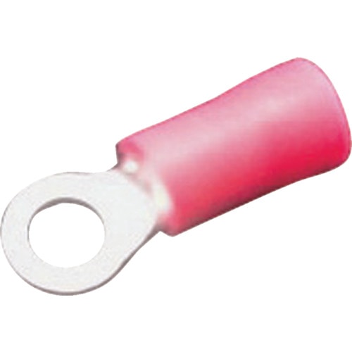 トラスコ中山 JST ビニル絶縁付丸型端子(F形) FV1.25-M4 100個入り（ご注文単位1袋）【直送品】