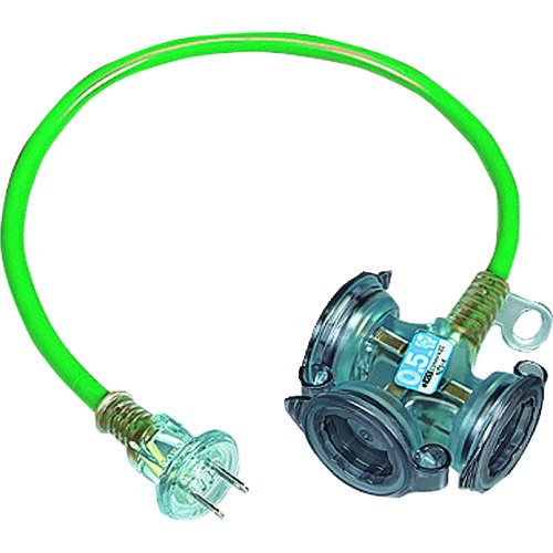 トラスコ中山 ハタヤ 防雨型2Pショートタップ 0.5m グリーン(ご注文単位1本)【直送品】