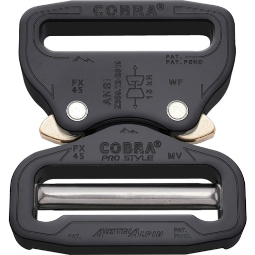 トラスコ中山 ALPIN COBRA 強力バックル 45mm ブラック(ご注文単位1個)【直送品】