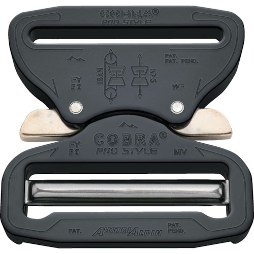 トラスコ中山 ALPIN COBRA バックル 50mm XLトリガー ブラック VF（ご注文単位1個）【直送品】