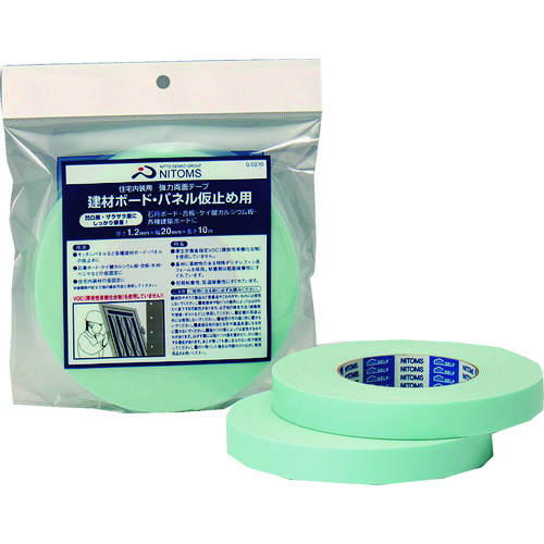 トラスコ中山 ニトムズ 強力両面テープ建築ボードパネル仮止め用20×10(ご注文単位1巻)【直送品】