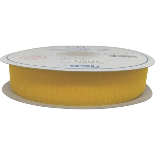トラスコ中山 ユタカメイク マジックテープ マジックテープボビン巻B 25mm×5m イエロー(ご注文単位1巻)【直送品】